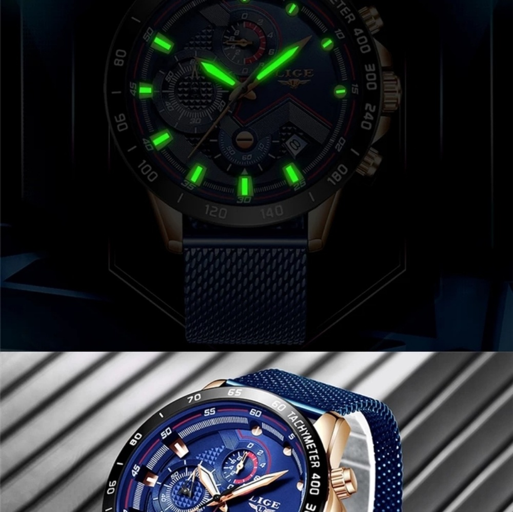 Men's Lige waterproof watch